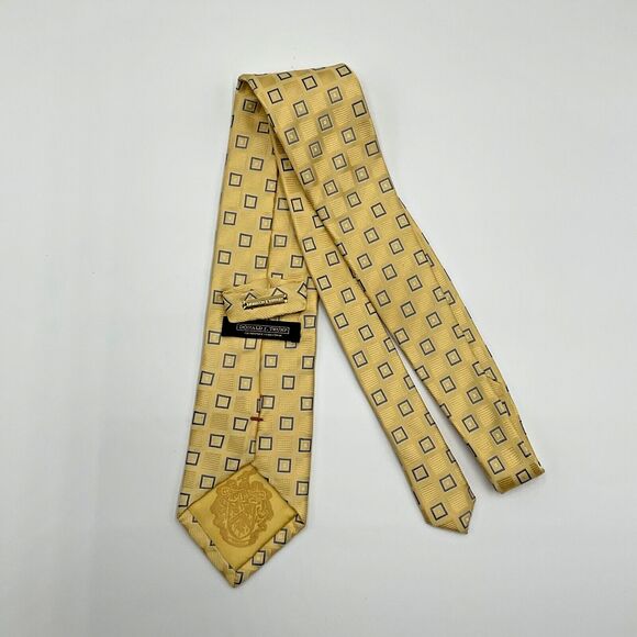 Donald J. Trump Tie Luxury Geometric Gold Silk‎ Signature 60" President Designer - Picture 3 of 6